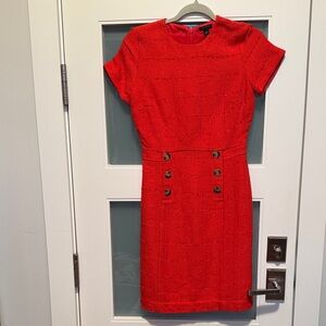 Ann Taylor Vibrant Red Mini Dress